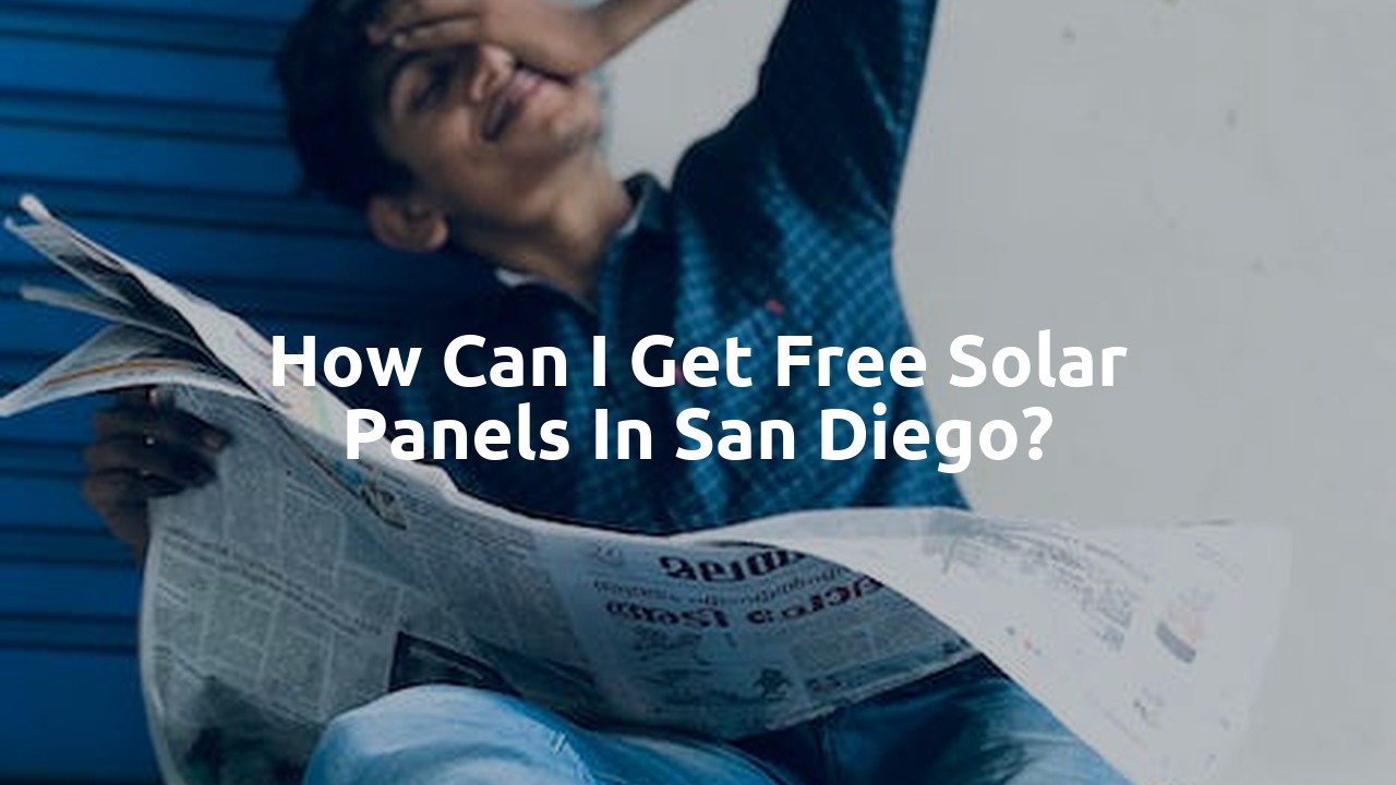 How can I get free solar panels in San Diego?