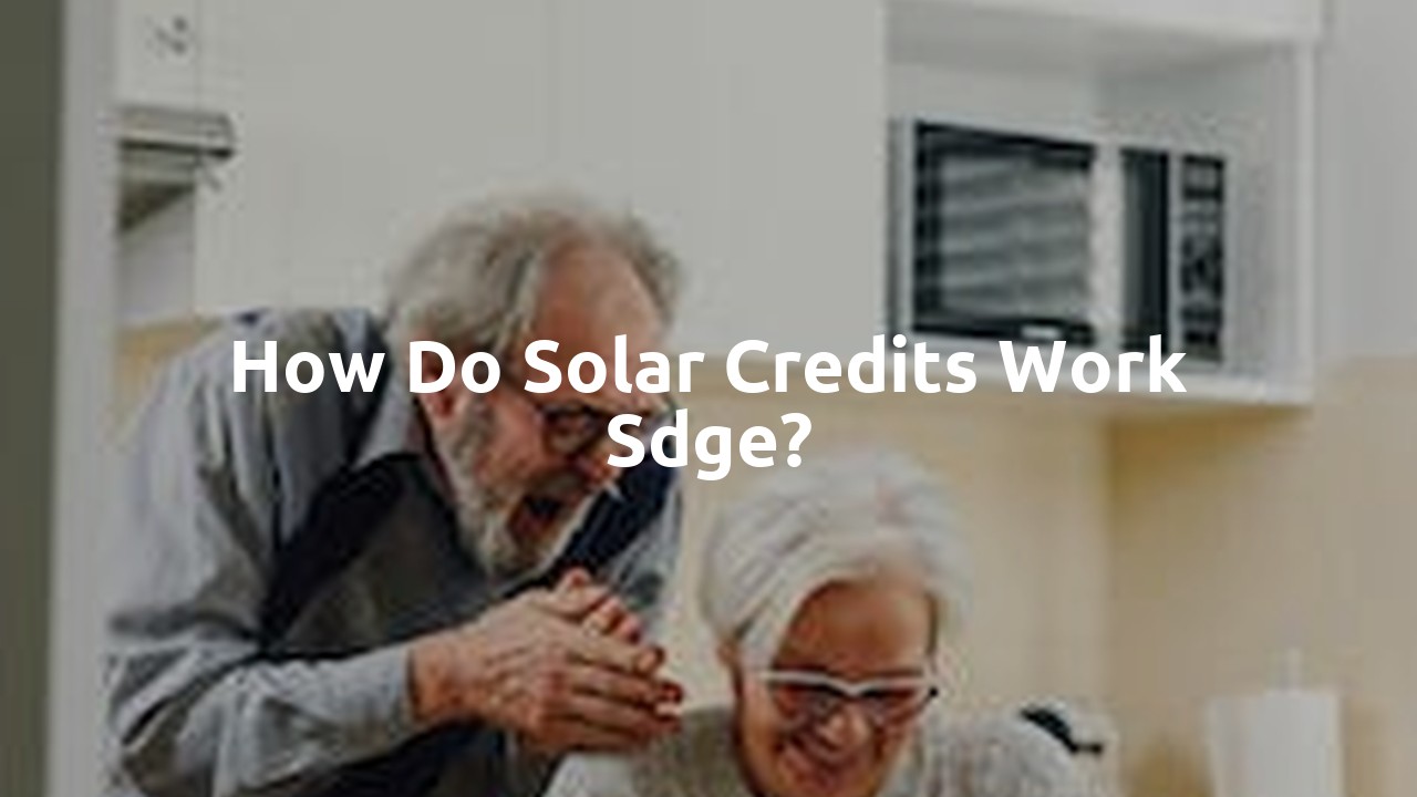 How do solar credits work Sdge?