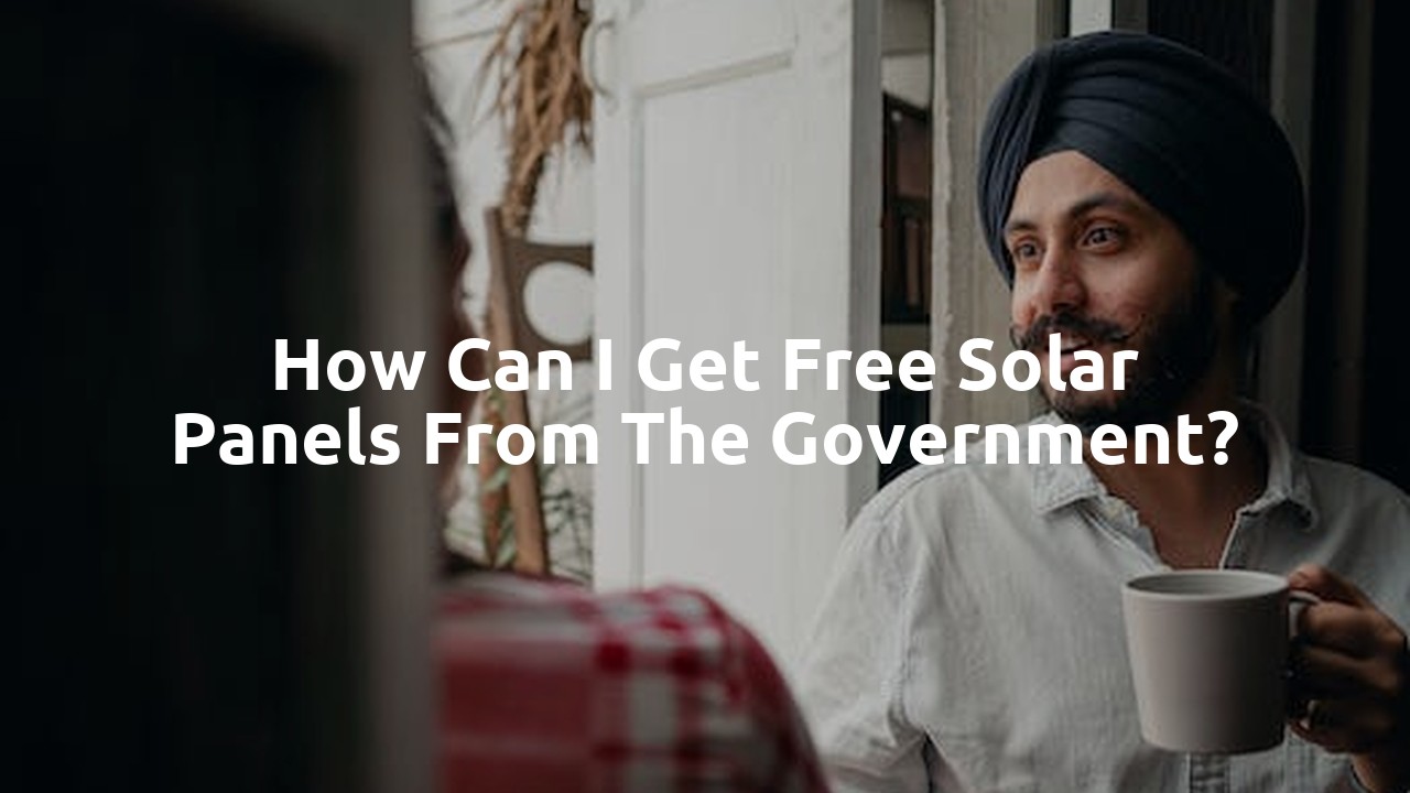 How can I get free solar panels from the government?