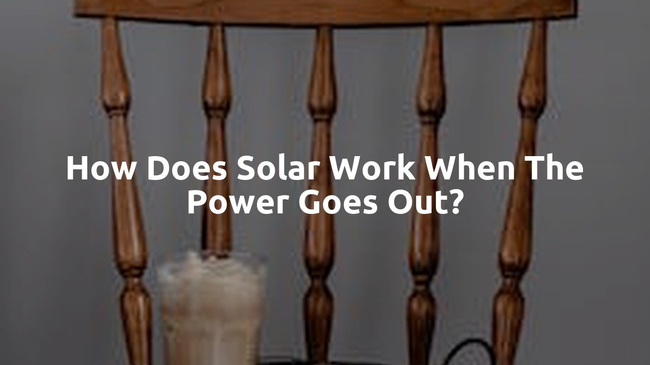 How does solar work when the power goes out?