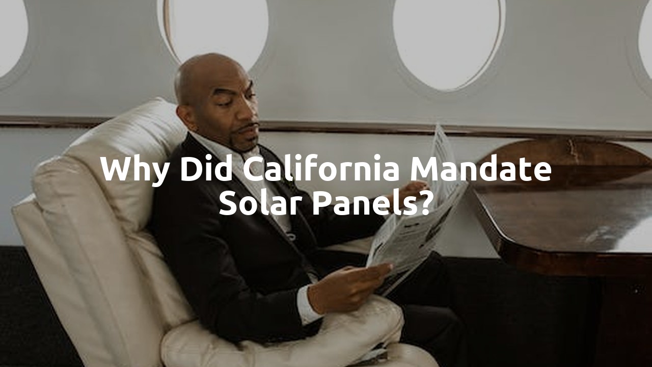 Why did California mandate solar panels?