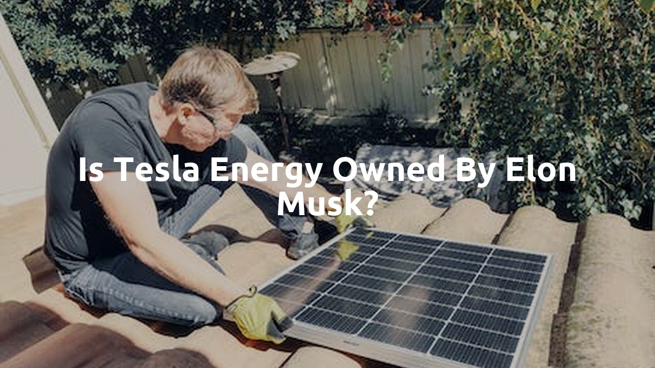 Is Tesla Energy owned by Elon Musk?